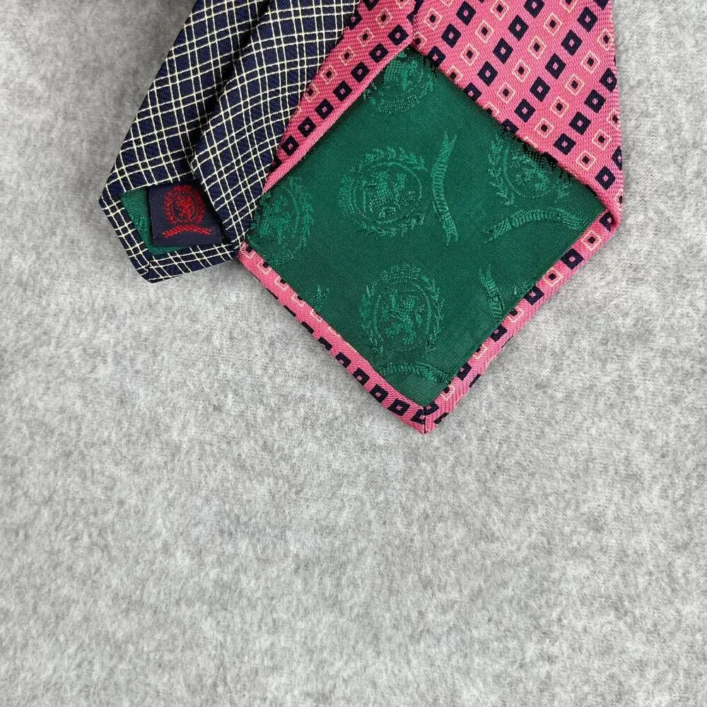 Tommy Hilfiger Necktie Silk Pink Diamond All Over Print Tie New NWT